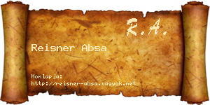 Reisner Absa névjegykártya
